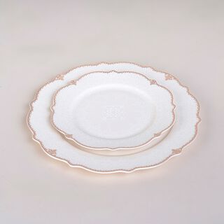 La Mesa white bone china dinner set 47 pcs