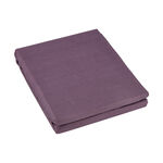 Fitted Sheet 200*200+35 Cm Dark Purple 100% Cotton image number 1