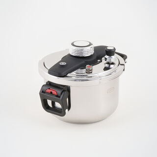 Alberto Stainless Steel Pressure Cooker 5L Folding Handles, Silver