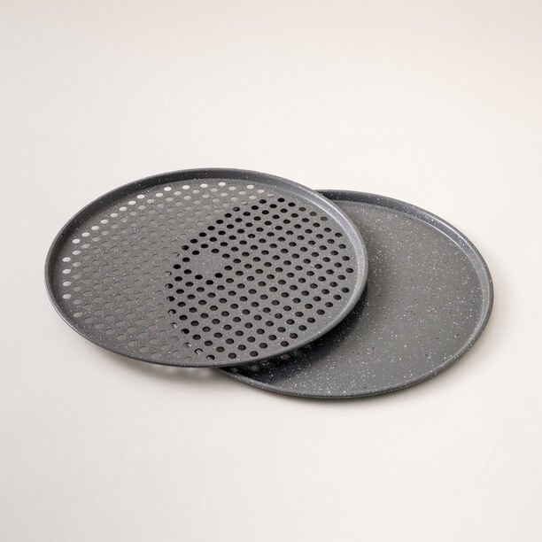 Alberto carbon steel pizza pan 2pcs dia 36cm, grey image number 0