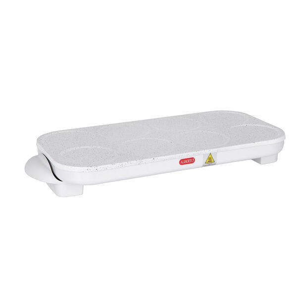 Alberto white pan cake maker 1450W, 8 slots image number 1