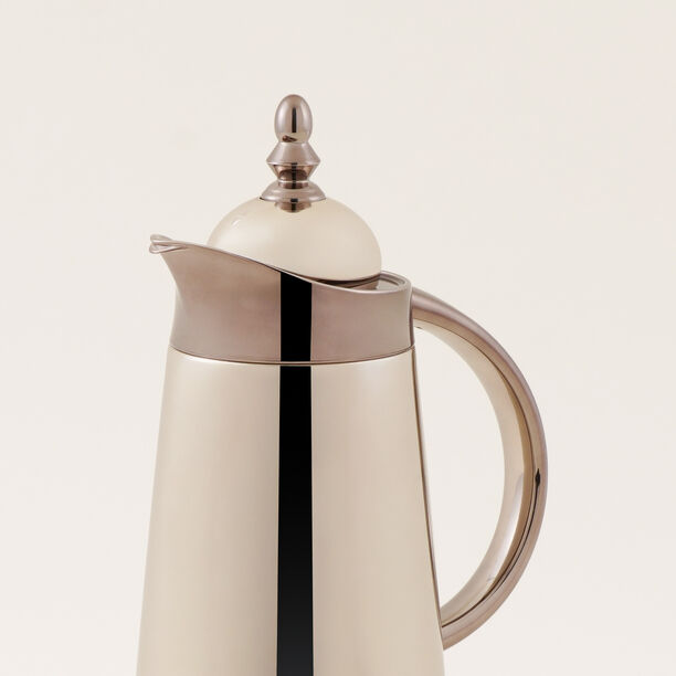 "دلتي طقم دلة ستيل قطعتين 1 لتر، ذهبي مطفي image number 3