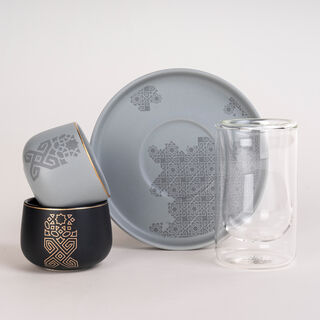 Sarab 18 Pieces Arabic Tea and Coffee Set