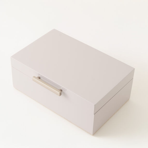 هومز صندوق مجوهرات صغير وطبقتين للتخزين أم دي أف 26*19*13سم، رمادي image number 1