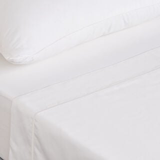 Boutique Blanche Flat Sheet 100% Egyptian Cotton 400Tc Full, White 180*270 Cm