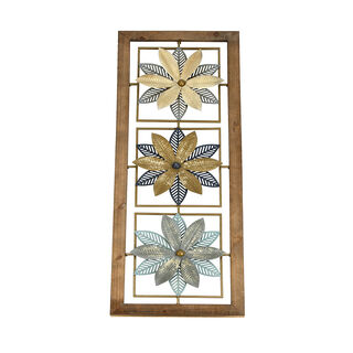 ديكور حائط معدني تصميم زهرة