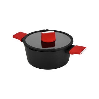 Casserole with Glass Lid & Soft Touch Handles Dia: 24 * H:11Cm