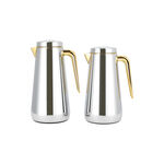 Dallaty set of 2 chrome steel vacuum flask 1.0L and 1..3L image number 0