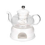 English Tea Pot With Warmer Inner Edg2 Silver image number 0