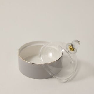 Dallaty porcelain date bowl 12.7cm, grey