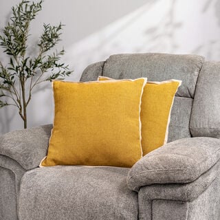 Cottage Linen Cotton Cushion 50 * 50 cm Yellow