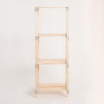 Homez 4 Layer Wooden Storage Rack Beige, 113*33*41Cm image number 0