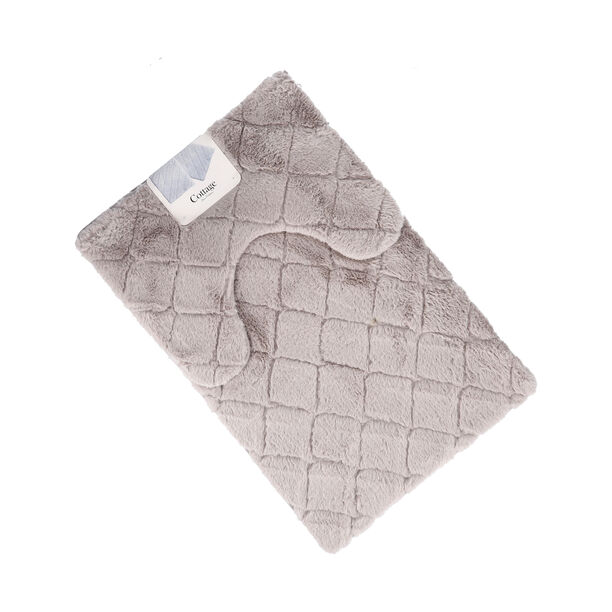Cottage grey polyester bathmat 60*90 cm image number 1