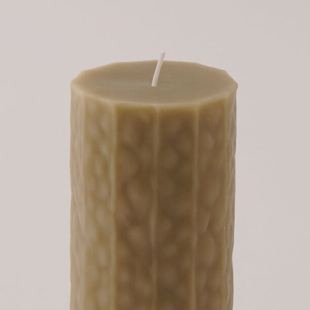 Homez Soya Wax Elegant Candle, Beige 7*15Cm image number 2