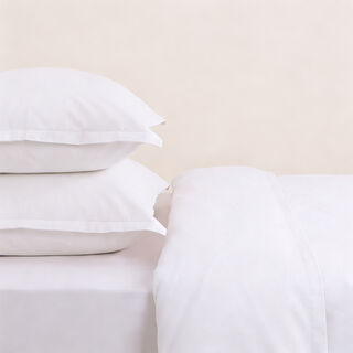 Boutique Blanche Pillow Cover Set 100% Cotton 200Tc Percale King White 90*50 Cm