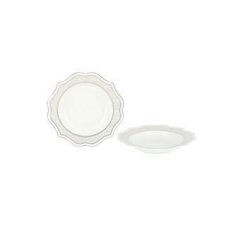La Mesa grey bone porcelain dinner set 47 pcs