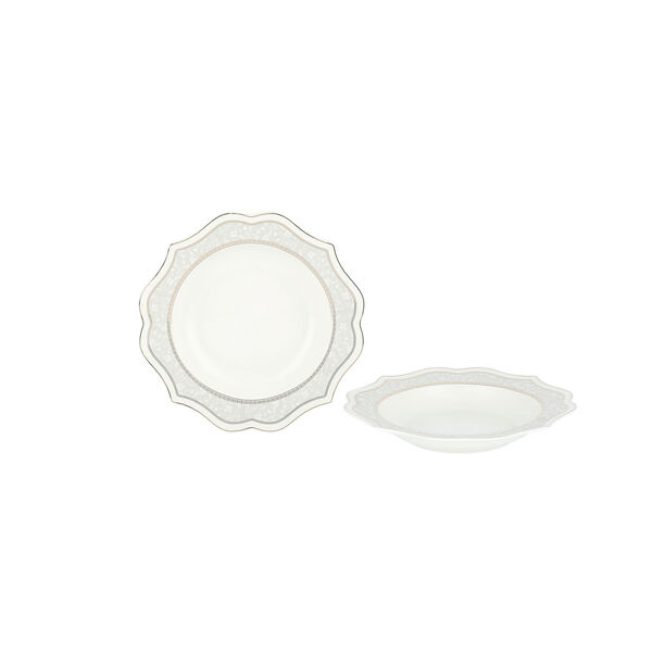 La Mesa 47 Piece Bone Porcelain Dinner Set Serve 6 Persons image number 4