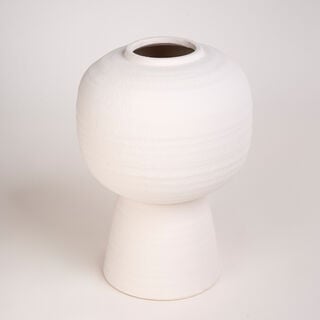 Homez off white ceramic vase 21.5*21.5*32 cm