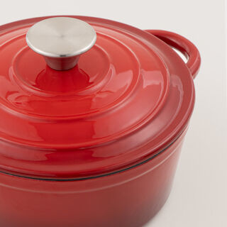 Alberto enameled cast iron dutch oven 20*25.5*8.5cm, red