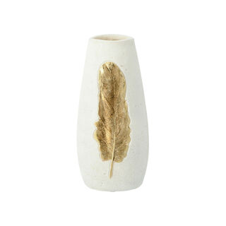 Ceramic Vase Feather Gold 
