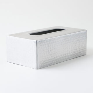Homez aluminium tissue box, silver 22*12*8 cm