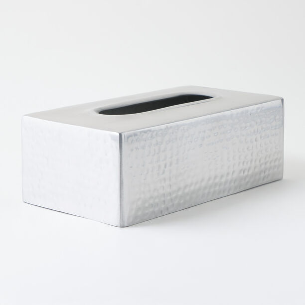 Homez aluminium tissue box, silver 22*12*8 cm image number 1