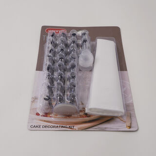 Alberto stainless steel cake decorating kit 26pcs, silver