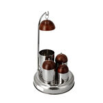 STAINLESS STEEL TRAY WITH 4 CONDEMENTS image number 2
