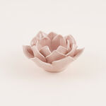 Homez Peaceful Peach Tea Light Holder Blush Pink 10.5*11.5*4.8 Cm image number 0