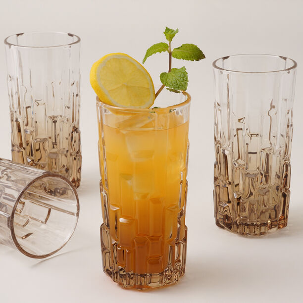 La Mesa Glass Tumbler Set 4Pcs 320Ml, Blue image number 3