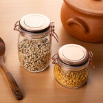 Alberto Glass Storage Jar With Metal Clip Lid 1100Ml image number 3