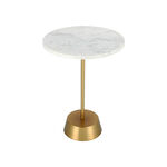SIDE TABLE GOLD BASE WHITE MARBLE image number 1