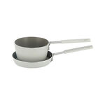 2Pcs Mini Set Frypan + Sauce Pan Grey image number 3