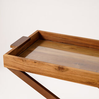 Homez serving trolley in burnished brass 61*47*75cm