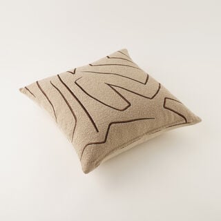 Homez Beige Abstract Line Cushion Cover, 45*45Cm