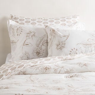 Cottage comfy floral 6pc comforter super king beige 250*260cm