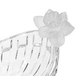 Glass Flower Fruit Bowl 1 Pc Crystal White image number 2