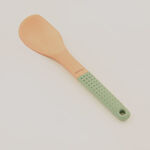 Pentola wood rounded spatula, silicone handle, green 30*6.8*1.5 cm image number 0