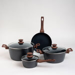 Alberto 7 piece black aluminum cookware set image number 0