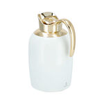 Sarab Steel Vacuum Flask 1.3 L White + Gold image number 1