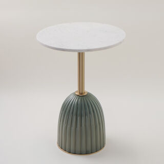 Homez marble side table 46*55cm, green
