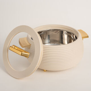 Alberto Food Warmer 4 Lt white/gold