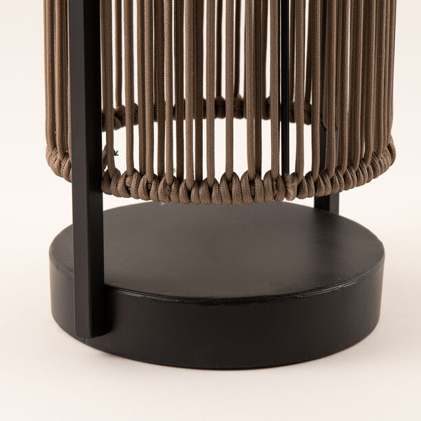 Homez metal stucco lantern 18*16.5*60cm, black and brown image number 3