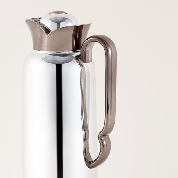 Dallaty Stainless Steel Saudi Coffee Thermos, White, 1L image number 4