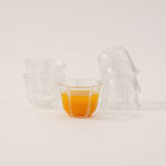 Dallaty 6pcs glass arabic coffee cups with white lines image number 0