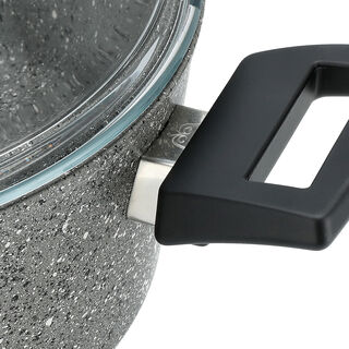 Alberto 9 Piece Granit Cookware Set Gray Stone