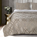 Boutique Blanche bronze jacquard king comforter set 5 pcs image number 0