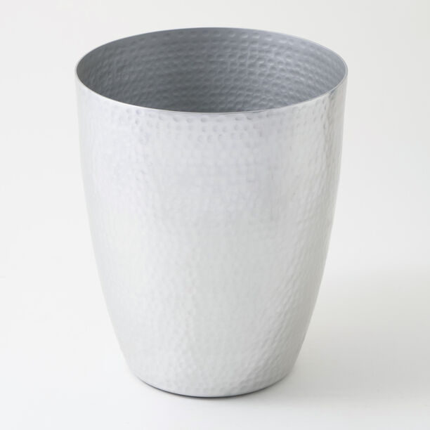 Homez aluminium waste basket, silver 20*20*24 cm image number 1