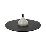 Abundance Serving Platter Black Frosted Glass image number 0