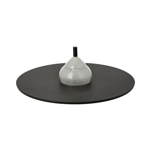 Abundance Serving Platter Black Frosted Glass image number 0